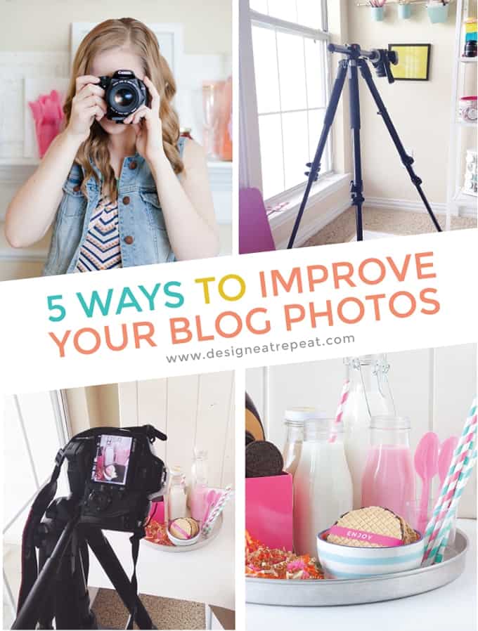 Get a behind-the-scenes look into a blogger's photo set up! This article includes tips &amp; tools from food &amp; DIY blogger, Melissa at Design Eat Repeat. She talks about everything from cameras, backdrops, and editing software. Very helpful!