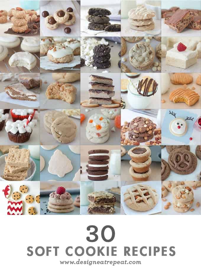 30 Soft Cookie Recipes | Tons of recipes that are perfect for Holiday Trays!