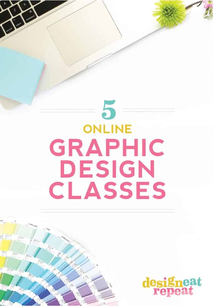 What a great post of 5 Graphic Design Classes you can take online! This post was written by Melissa from Design Eat Repeat (blogger and Graphic Designer) and is filled with some great suggestions to improve your design chops!