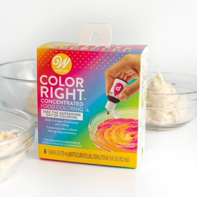 Box of Wilton Color Right Food Coloring Gel