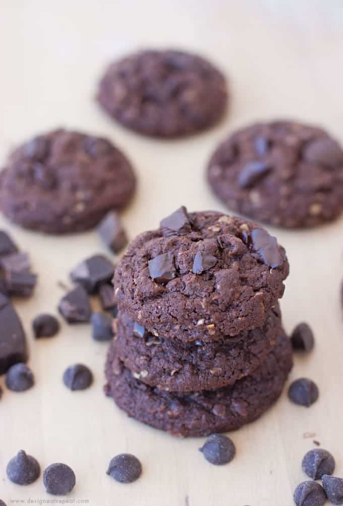 Dark Chocolate Oatmeal Cookies | by Design Eat Repeat