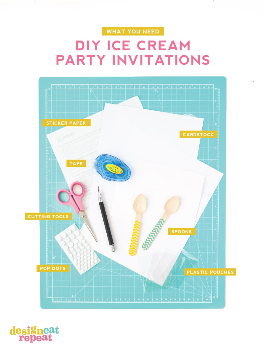 Printable Ice Cream Party Invitations