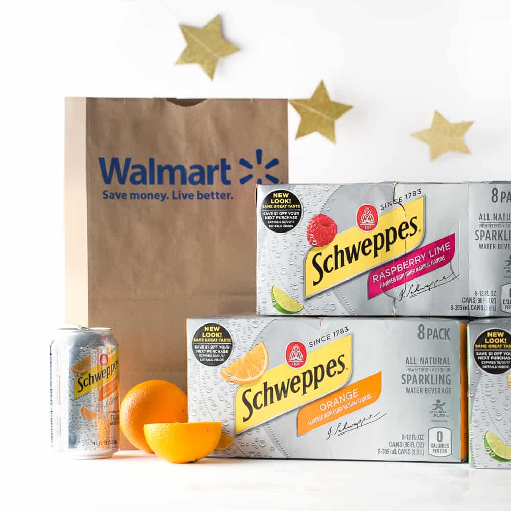 Schweppes Sparkling Water 8 packs at Walmart to create DIY punch bar