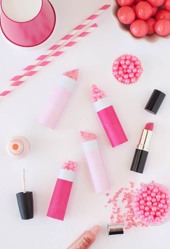 DIY Sprinkle Lipstick Party Favors | Design Eat Repeat