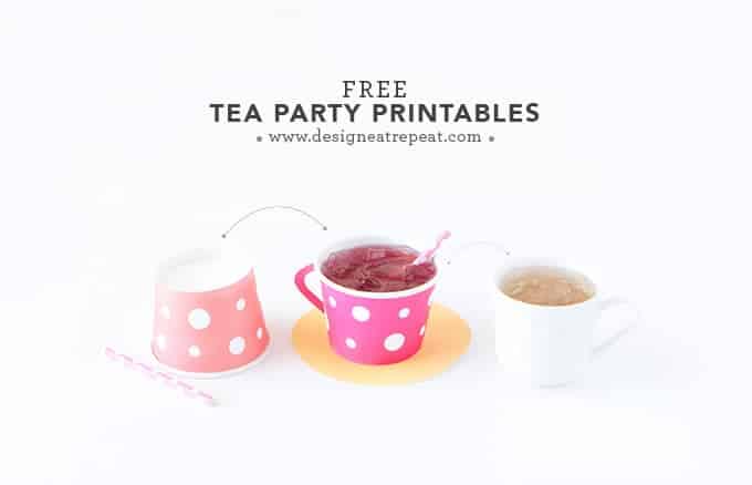Download these free Tea Party Printables, attach to a paper icecream cup, and you have an instant tea cup! So easy!