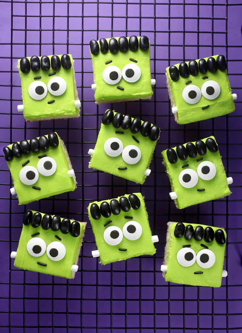 Frankenstein Cake Squares