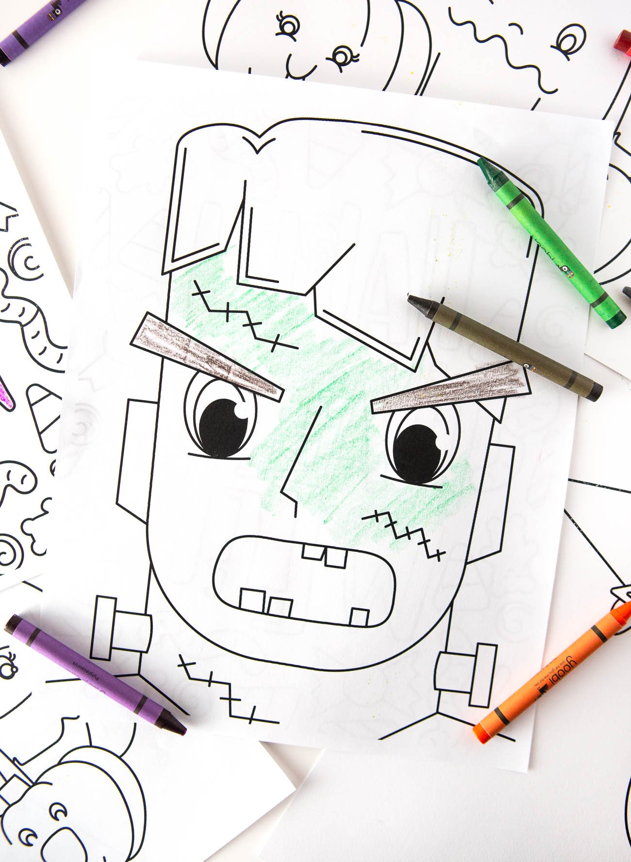 Cute Frankenstein FREE Halloween Coloring Pages