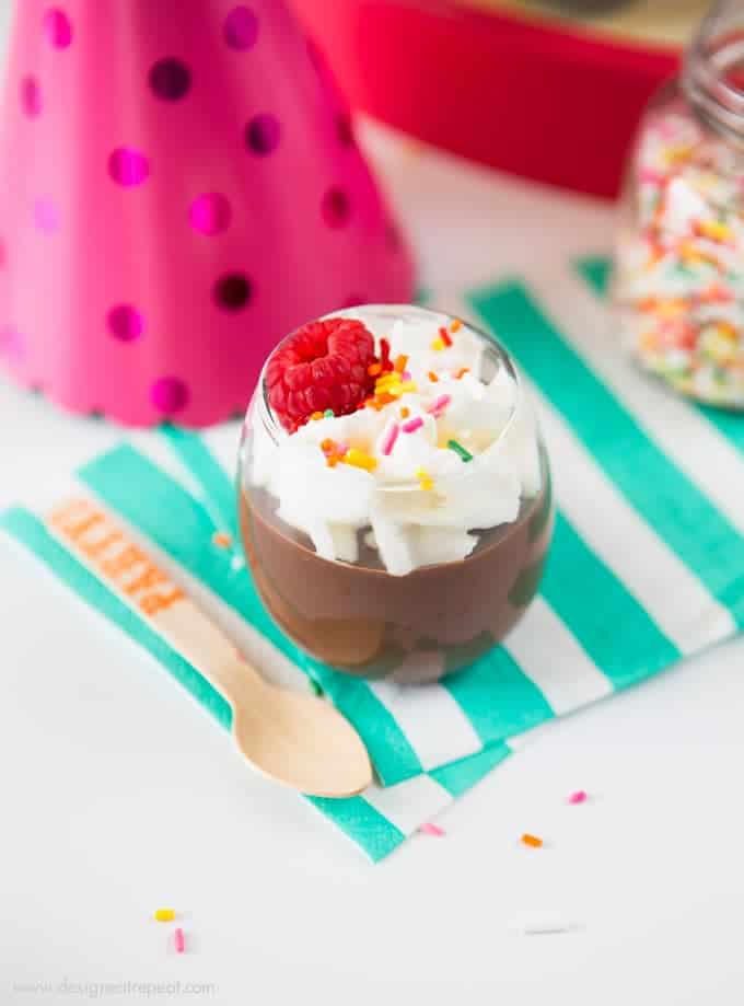 Ditch the box and make this decadent homemade chocolate pudding to satisfy your chocolate dessert cravings! Using common pantry ingredients, this rich and creamy pudding can be made at home in the microwave!