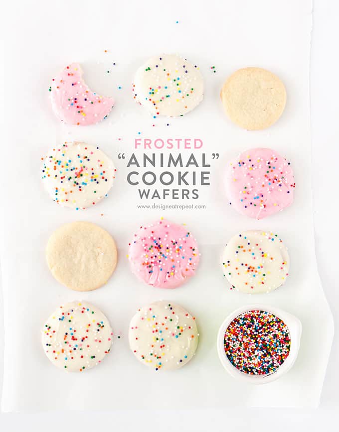 Homemade Frosted Animal Cookie Wafers!