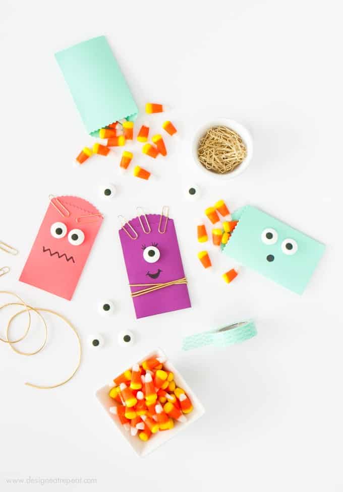 Learn how to make these DIY Monster Halloween Treat Bags over at Design Eat Repeat!