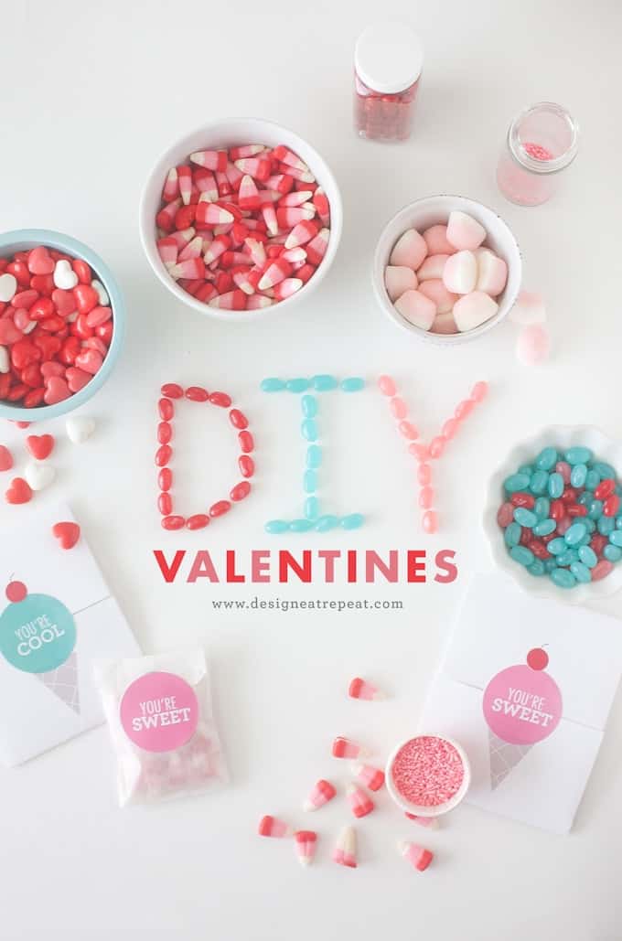 Make your own Valentines with these free printables from Design Eat Repeat