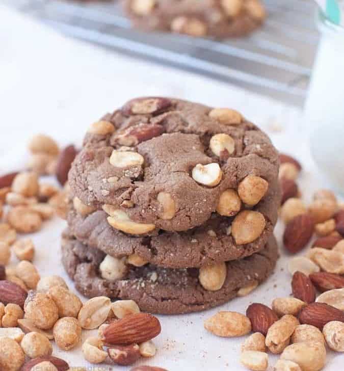 Milk Chocolate Peanut Butter & Almond Cookies