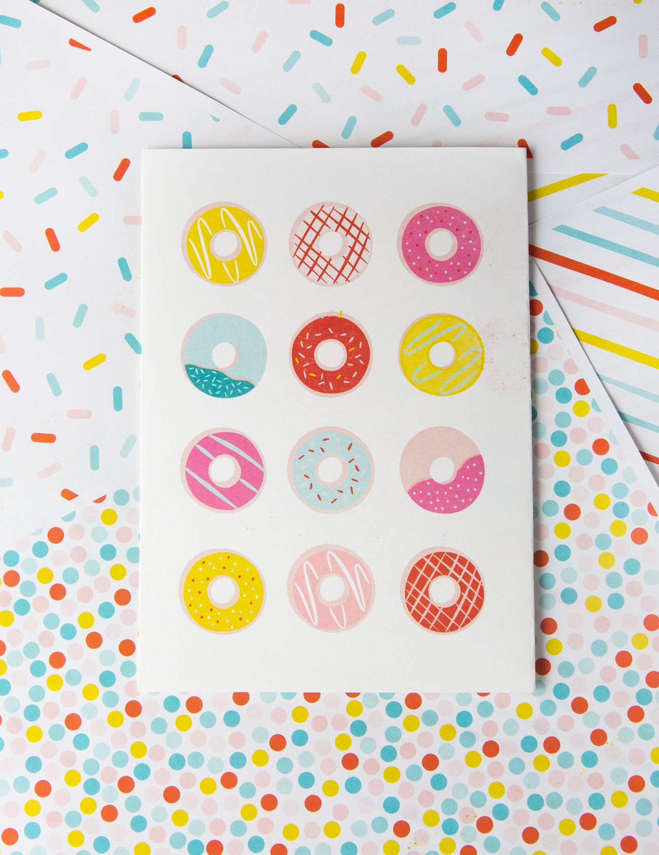 Free donut printable birthday card