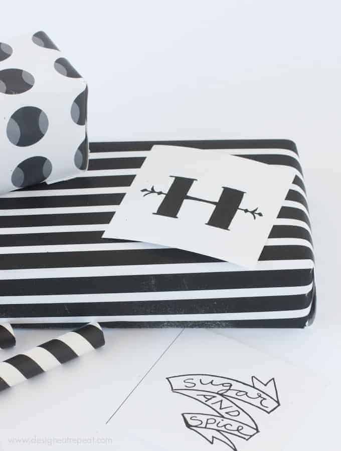Printable Black & White (for Halloween) Gift Wrap
