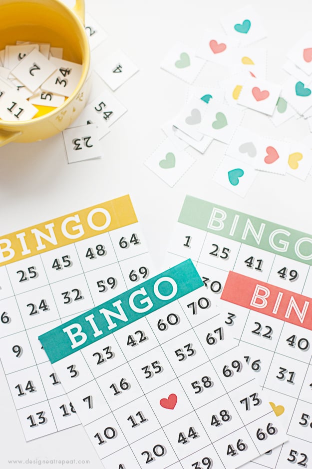 Printable & Cute Bingo Cards - Download for Free over at Design Eat Repeat!