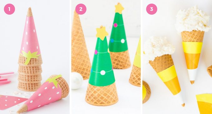 printable ice cream cone wrapper designs