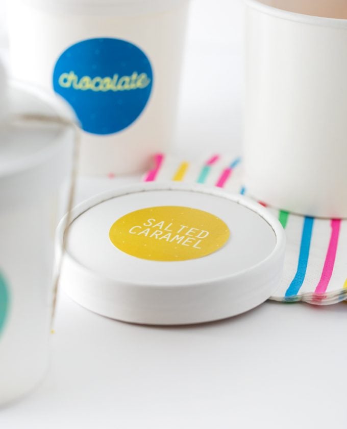 Salted Caramel Sticker Printable Ice Cream Lables