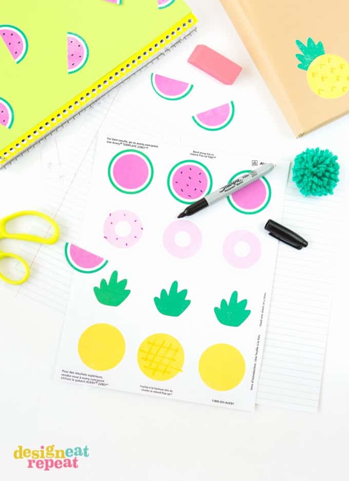 Back to School Printable Notebook Stickers