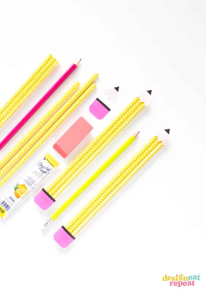 Looking for an easy end of the school year teacher gift? Turn paper straws into pencil pouches to help send your favorite teachers into summer!
