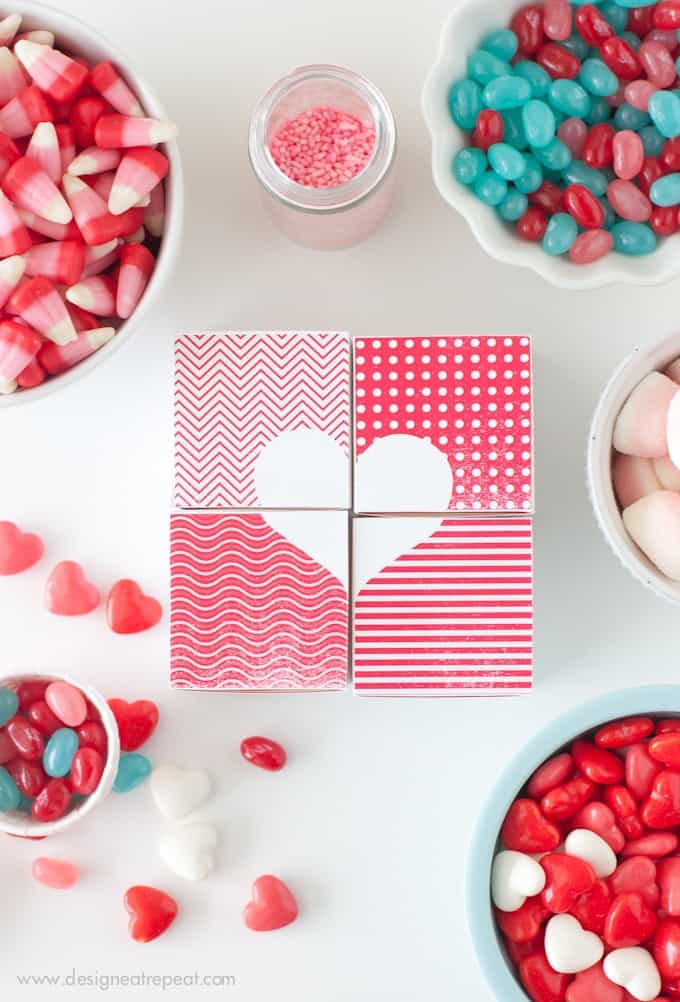 Printable Valentine Heart Treat Boxes by Design Eat Repeat