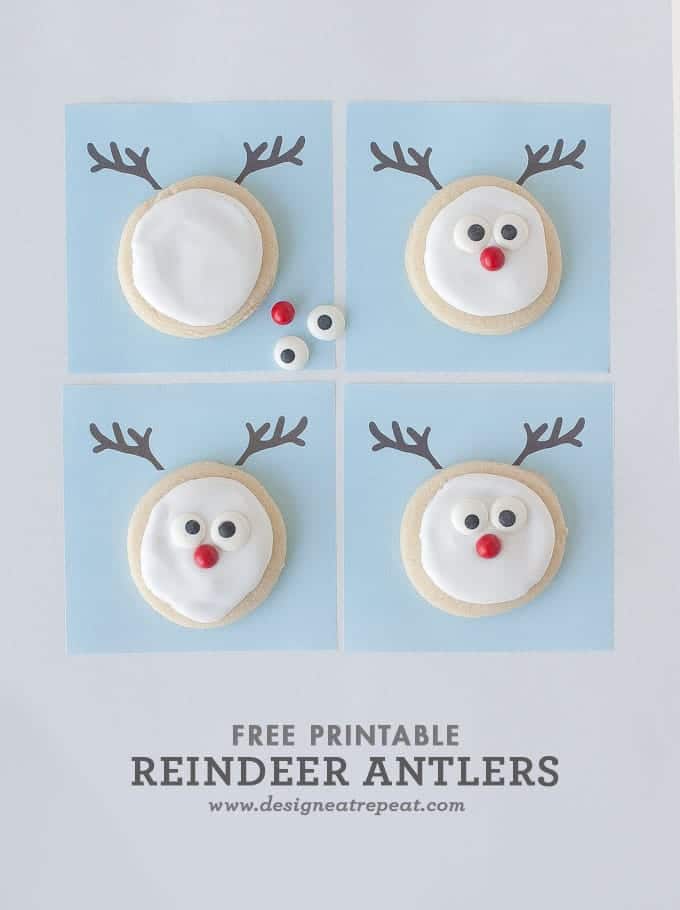 Reindeer Sugar Cookie Printable || A Christmas Cookie Decorating Idea