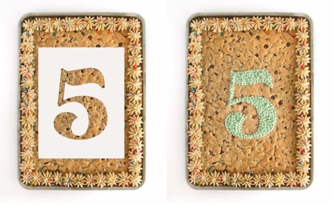 number cookie cake stencils