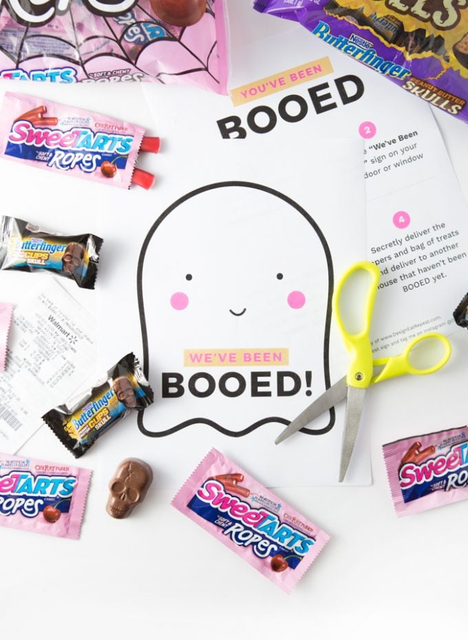 Ghost"You've Been Booed" Printables for Halloween with Candy